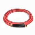 Interstate Pneumatics 1/4 Inch 25 ft Red Rhino Rubber Hose WP 300 PSI (1/4 Inch Male Swivel Barb Connector) HA44-025ES